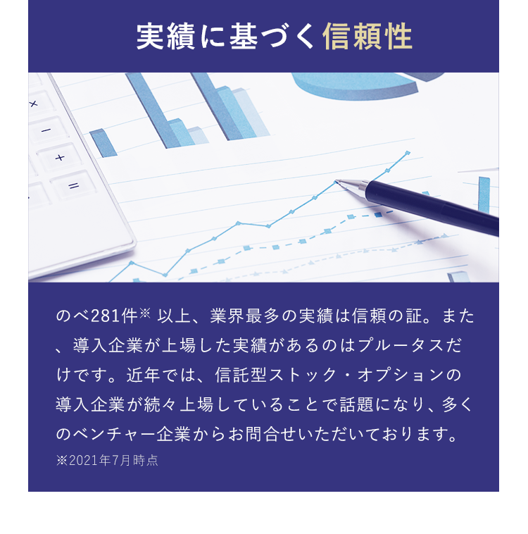 実績に基づく信頼性